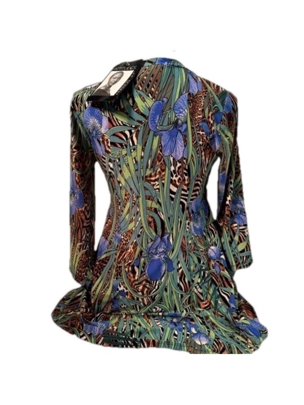 Attitudes by Renee Como Jersey Printed Godet Tunic w/ Pockets. New.
Size XS. - Picture 8 of 14